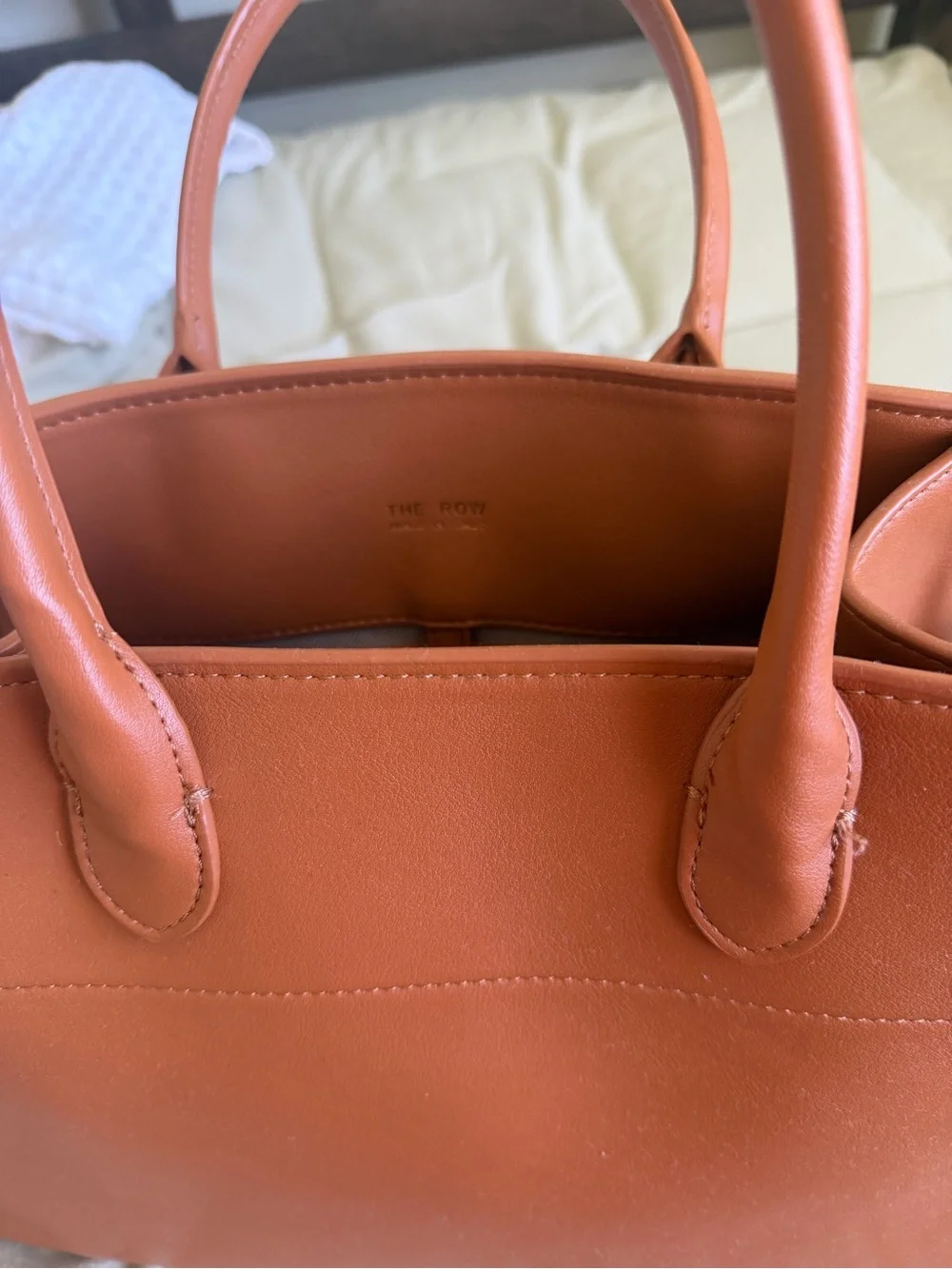 Structured Women's Satchel in Cognac Brown-Margaux Bag